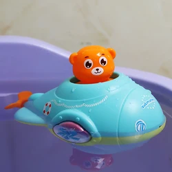 Jouets de bain en caoutchouc souple pour bébé, jeu de salle de bain en forme d'animaux, avec jet d'eau flottant, à presser, OO50MY 