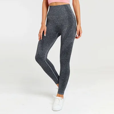 Long Sleeve Yoga set 2pc Seamless Slim Crop Top Elastic yoga pant High Waist Sportswear women Gym Set Sport Fitness Legging Set - Цвет: deep gray pant