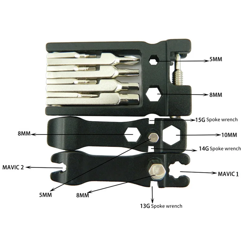 19 в 1 набор многофункциональных инструментов для ремонта велосипеда шестигранный ключ инструмент для удаления звеньев цепи отвертки шиномонтажный ключ MTB Аксессуары RR7339
