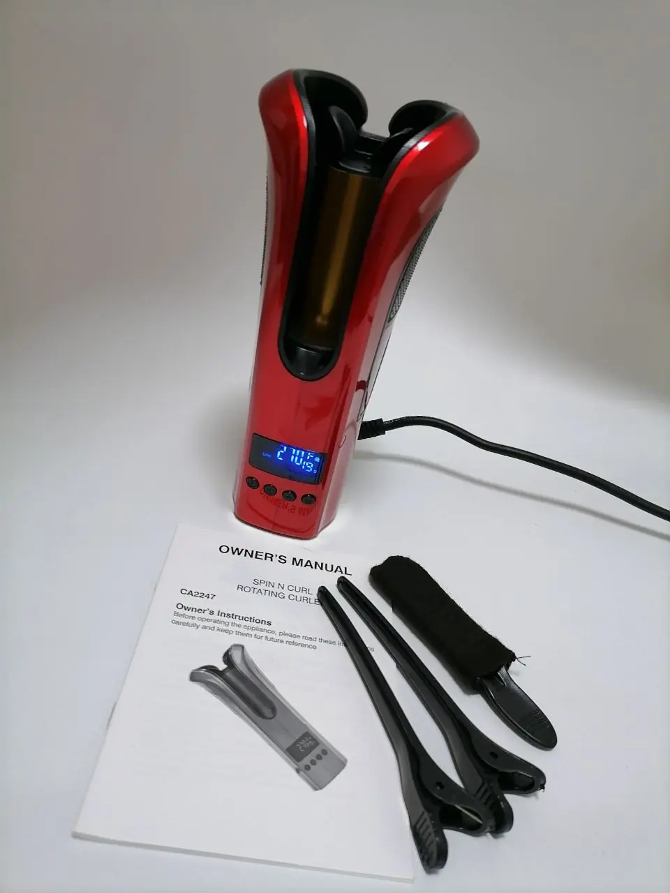 Air Curler, Air Spin N Curl 1 дюймов lcd керамические вращающиеся бигуди Air Spin And Curl Cut