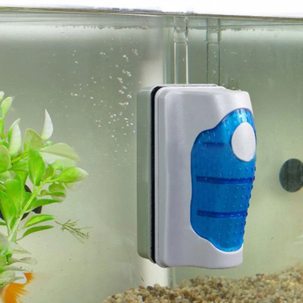 Fish Tank Magnetic Aquarium Clean Brush Floating Clean Glass Window Algae Scraper Cleaner Brush Plastic Sponge Accessories Tools
