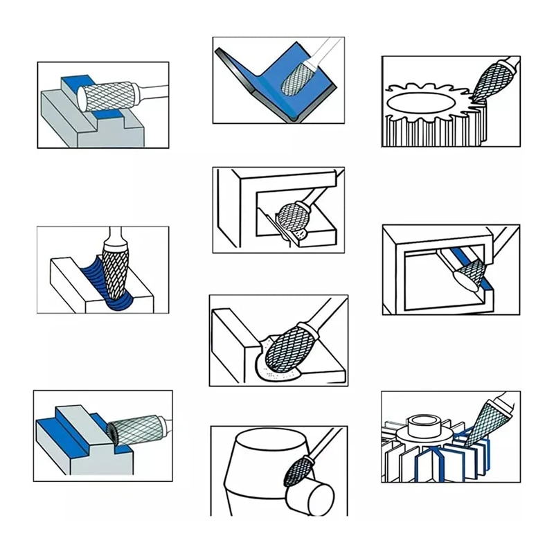 foldable woodworking bench 20 Pcs Carbide Double Cut for Dremel Carving Bits with 1/8 inch Shank and 1/4 inch Head Length Tungsten Carbide Rotary cnc wood router