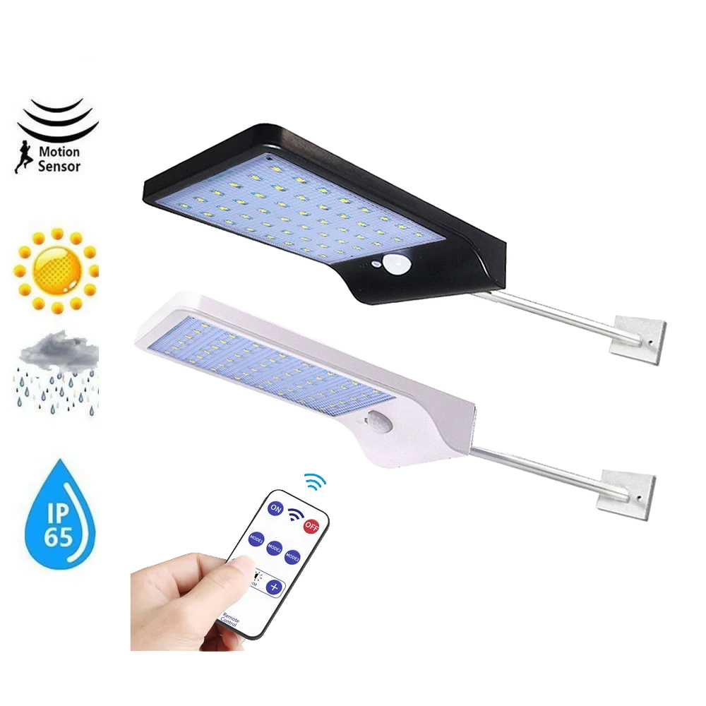

remote 48/36 LED Solar light PIR Motion Sensor solar lamp Outdoor Waterproof Energy Saving Street Yard Path spot flood lights