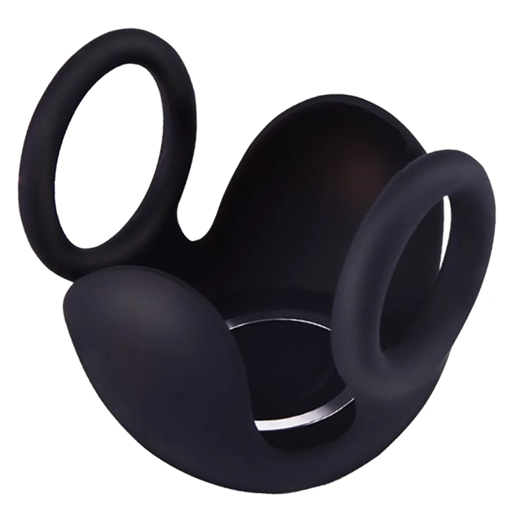 Silicone Testicle Scrotum Restraint Massager Vibrator Delay Ejaculation Lasting Penes Ring Sleeve Lock Condom Chastity Device 