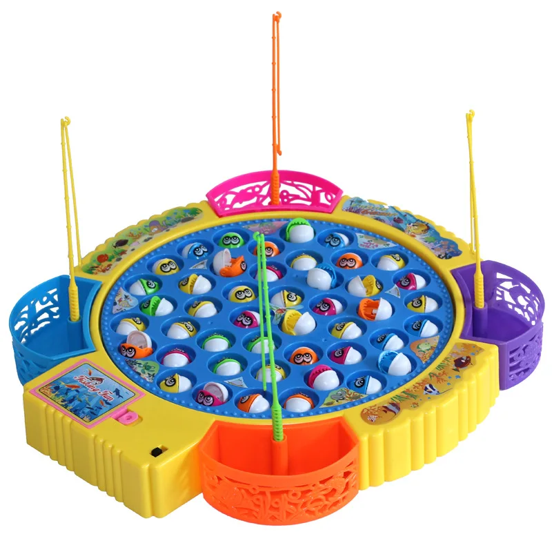 

Children Power-driven Rotation Fishing Machine Baby Educational Kitten Fishing Set Kids 3-6 a Year of Age Play House Toys