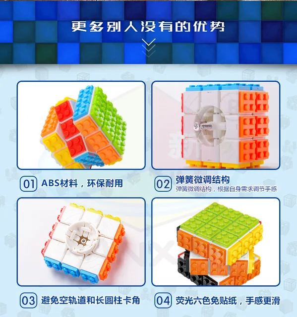 FanXin-Magic Cube Building Blocks Puzzle, Speed Bricks, Profissional, Fácil  Aprendizagem, Educacional, Jogo de Lógica, 3x3x3, 3x3 - AliExpress