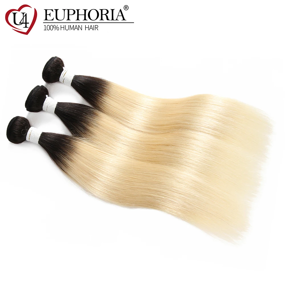 

Brazilian Straight Blonde Human Hair Weave Bundles 8-26inch Euphoria 1B 613 Honey Blonde 100% Remy Human Hair Weaving Bundles