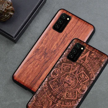 

For Huawei Honor V30 View 30 Case Boogic Original Wood funda Huawei Honor V30 pro Rosewood Cover Phone Case For Honor View30 Pro