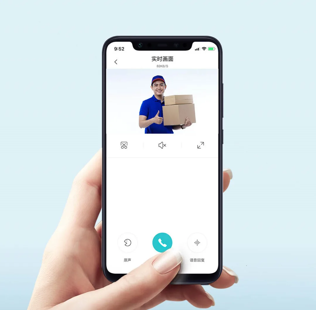 Xiaomi MIJIA умный Визуальный дверной звонок+ внутренний приемник голосовые шрифты 1080p 120 ° угол инфракрасного ночного видения Xiomi работать с приложением для MIJIA