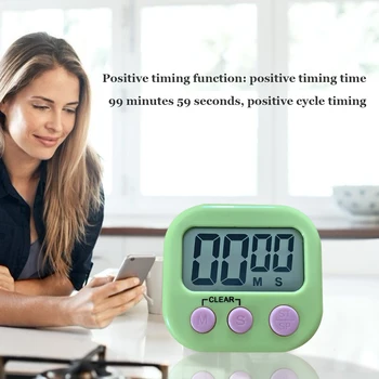 

Electronic Stopwatch Cooking Screen Timer LCD Digital Display Magnetic Countdown Clock with Stand for Kitchen Accessories