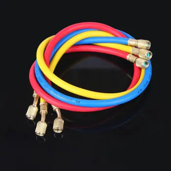 

Set Charging Hoses Brass+Plastic Replacement Refrigeration 3Pcs Wear-resistant Corrosion-resistant