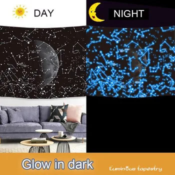 

Luminous Mandala Tapestry Witchcraft Wall Cloth Decor Wall Tapestries Psychedelic witchcraft Hippie Wall Tapiz Glow in dark