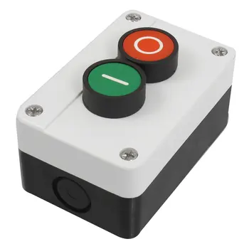 

uxcell AC 600V Ui 10A Ith Momentary Red Green Sign NO NC Push Button Switch Station I/O