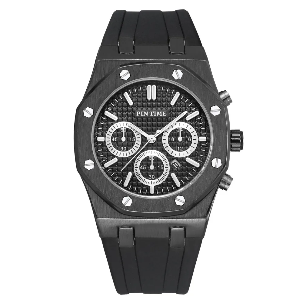 Pintime Siliconen мужские часы топ Merk Luxe Quartz Klok Kalender Militaire Horloge Mannen Sport Relogio Masculino