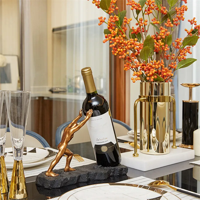 

Wine rack decor wine cabinet creative modern minimalist living room home decor desk decoration home decor modern