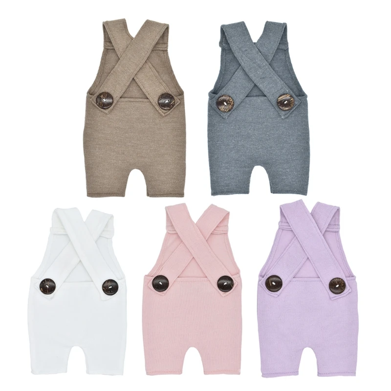 souvenirs de animales para baby shower Newborn Photography Prop Button Overalls Pants Baby Photo Romper Outfit newborn photography studio