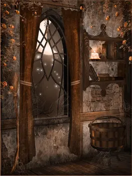 

Old house for Halloween photography backgrounds fabric kids fotografia photography backdrops for photo studio accessories HA-034