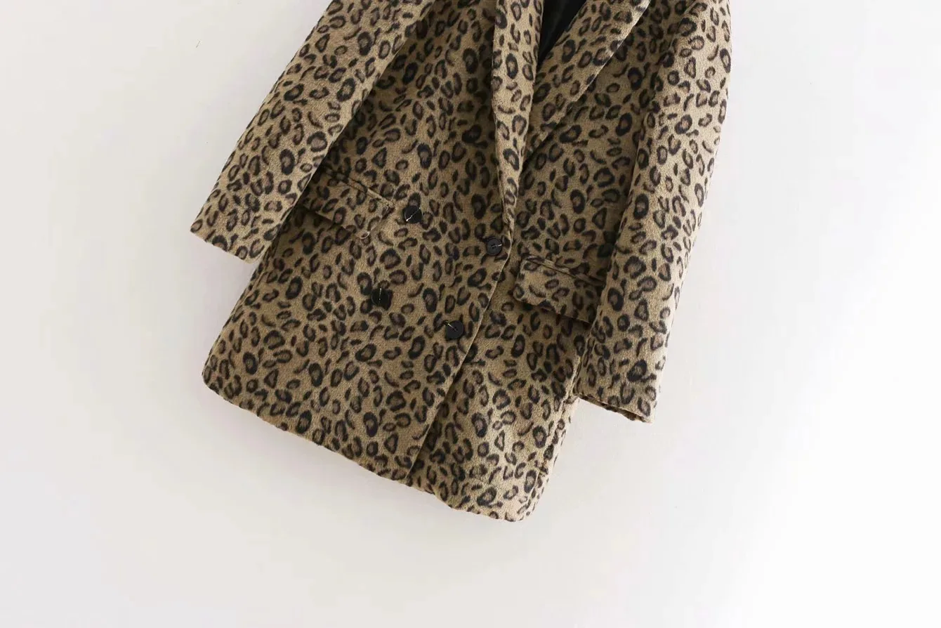 AliExpress EBay,, осень, стиль, Европа и Америка, женское платье, леопардовый узор, жаккардовый костюм, пальто