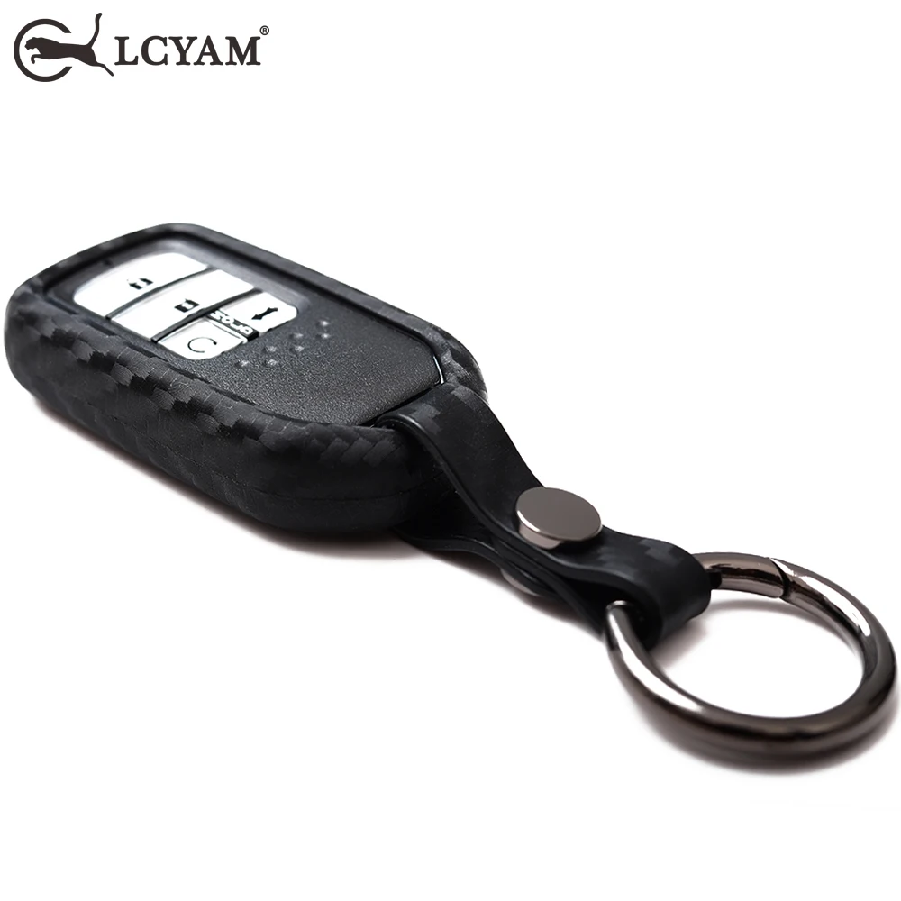 

Чехол для брелока из углеродного волокна для Honda CRV Pilot Accord Civic HRV EXL FIT Odyssey S660 Smart Keyless Entry