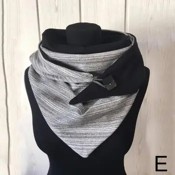 

Design Winter Scarf Women Man Foulard Femme Knit Mens Warmer Neck Scarf Wraps Hijab Button Scarf E4E7
