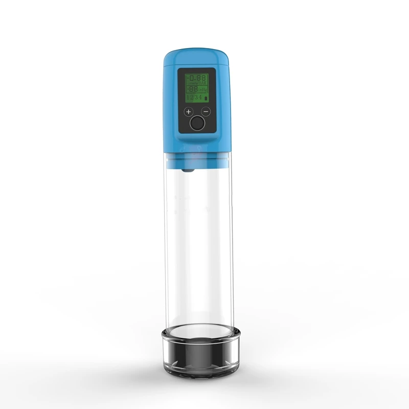 Nueva pantalla LCD Enalrger bomba de pene ayuda Dispositivo de erección USB recargable Proextender