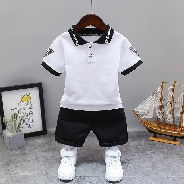 Ropa De Bebe Conjunto Deportivo Para Niño 1-8 Años Camiseta Y