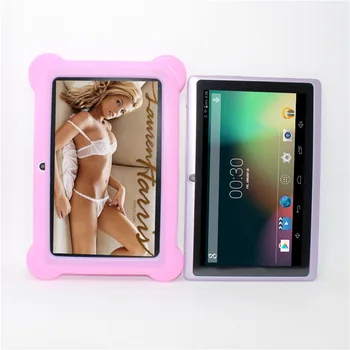 

A33-8G+silicon case 7 inch Android 4.4 Q88 -1ProAllwinner A33 Quad Core 512MB/8GB Dual Camera Bluetooth WIFI kids tablet pc