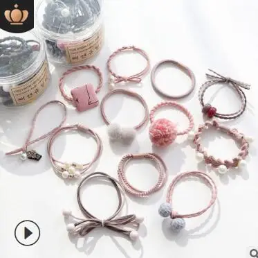 4 30 компл./лот 12 шт./компл. DIY мульти шары волосы группа костюмы высокопрочный жемчуг резинки для волос Инструменты для укладки аксессуары HA825 - Цвет: 4