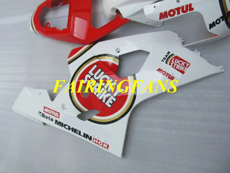 Литья под давлением обтекателя тела для GSXR600 750 K4 04 05 R 600 GSXR750 2004 2005 белый красный Обтекатели Кузов+ подарки SE61