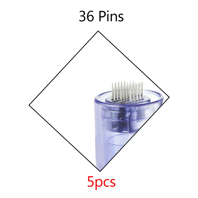 Без иглы инъекции жизненной кислоты микроиглы воды мезотерапия ручной инжектор кожи портативный мезо уход за кожей пистолет - Цвет: 5pcs 36PIN needle