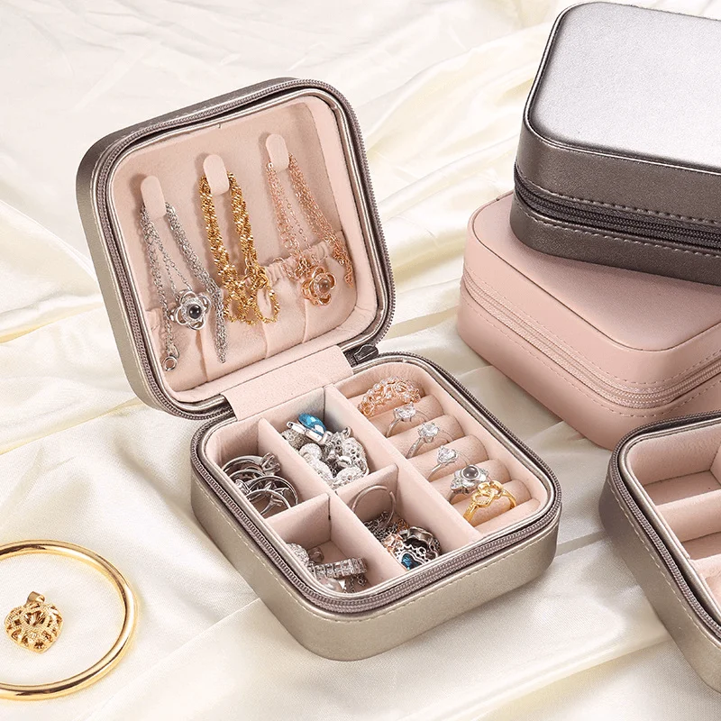 Jewelry Box Travel Comestic Casket Organizer Makeup Lipstick Storage Beauty Container Necklace Birthday Gift | Дом и сад