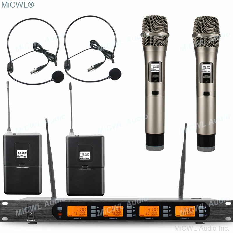 Оригинальная ручная 2 гарнитура MiCWL петличная 400 каналов UHF высокое качество FexEx