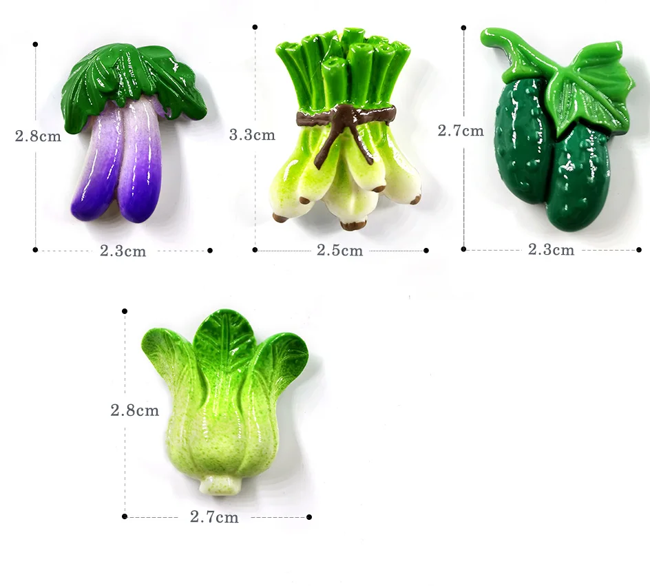 Description Picture 5 of item10pcs Vegetable Sunflower Fruits Sushi Animal Resin Refrigerator Fridge Magnet Whiteboard Sticker Decoration Kitchen Accessories
