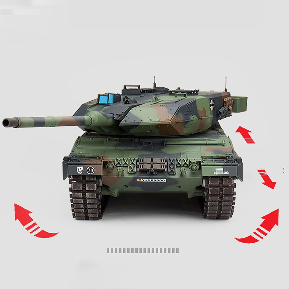 Горячая 1:16 немецкий Леопард 2A6 главный боевой танк 2,4 г модель дистанционного управления Военный танк со звуковым эффектом дыма