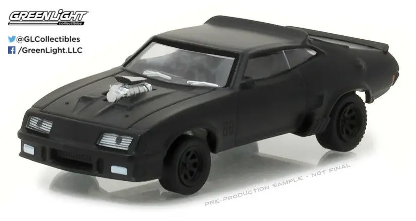 Зеленый свет 1: 64 1973 Ford Falcon XB черная Игрушечная машина из сплава игрушки для детей литой модельный автомобиль подарок