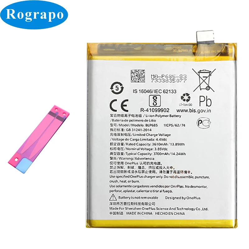 Original 3700mAh One plus 6T BLP 685 Battery Replacement For Oneplus 6T
