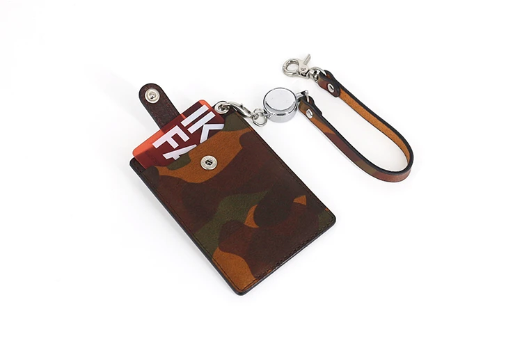 Japan& Korea Style Bus Card Case Retractable First Layer Leather Mini Wallets Small Purse Identity Credit Card ID Tag Holders