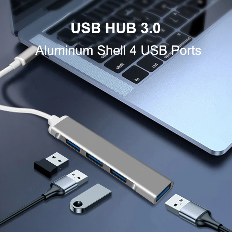 Новый ультратонкий портативный USB-концентратор C USB 3 0 Тип 4 порта в 1 разветвитель