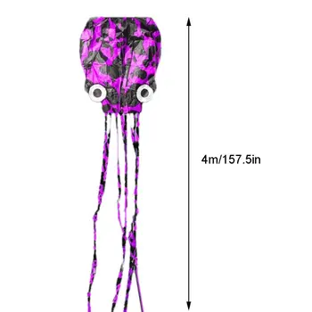 

Children Cartoon Soft Spotted Octopus 4m Kite with 100m Line Board Skeletonless Kite Kids Outdoor Activities Fun Toy