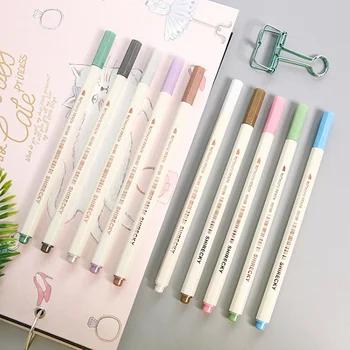 

10 Pcs Colorful Marker Waterproof Lasting White Markers Tire Tread Rubber Fabric Paint Metal Face Permanent Paint Marke