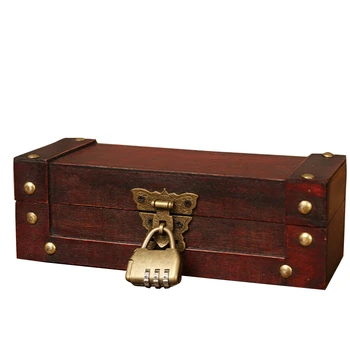 

Russian Retro Vintage Style Wooden Jewelry Box Necklace Storage Box Case