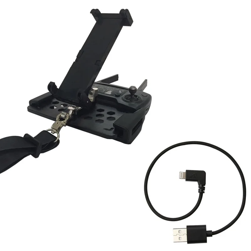 

Drone Tablet PC Mount with Lightning USB Cable Iphone 8/7/7 Plus / 6Plus / 6 Ipad DJI Mavic Pro SPARK Accessories