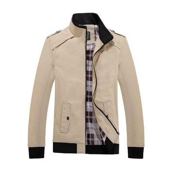 

Casual Jackets for Men Stand Collar Cotton Large Size Fashion Coats Slim Fit Washed Jackets Male Brand Keep Warm Gent Life