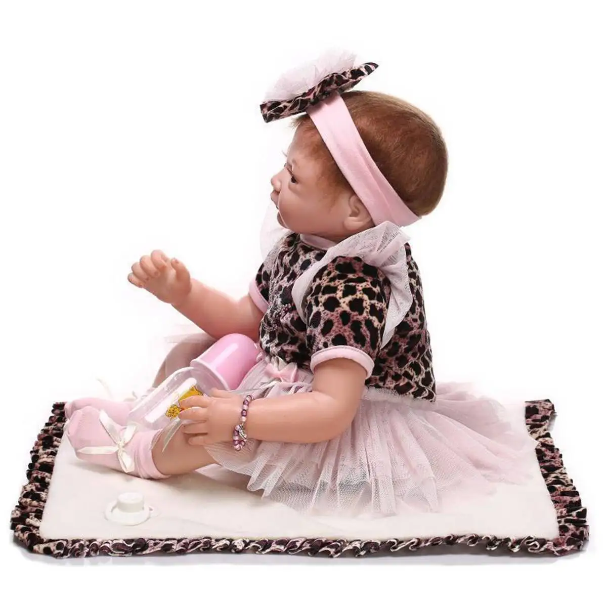22 дюймов очень мягкая виниловая настоящая жизнь как Reborn Baby Doll для девочек живая мягкая курица игрушки прекрасный Beby Reborn с одеждой