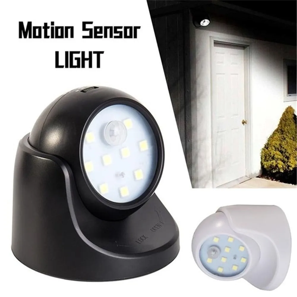 

PIR Motion Sensor 9 Led Night Light 360 Degree Rotation Wireless Detector Night Light Wall Lamp Auto On/Off Closet Hallway Light