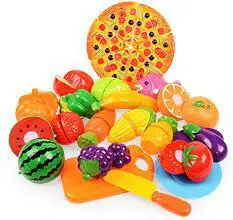 Cutler 24pcs-2 Kuulee пластиковая имитация фруктов и овощей Кухня детская игрушка фруктовый магазин украшения - Цвет: Cutler 24pcs-2