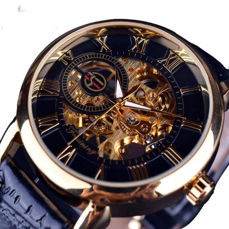 

A Generation of Fat Foreign Trade Hot Sales forsining Genuine Product Hollow out Men Analog Watch MEN'S Watch Five-Color Selecta