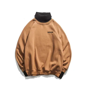 

Zogaa Mna's New Western Style Sweat Man's Turtleneck Letter Print Pullover Male Winter High Street Tops Man Casual Solid Sweater