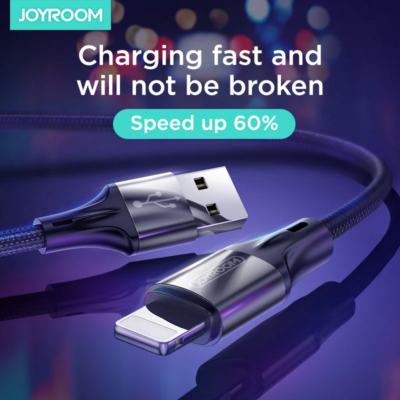 Joyroom USB кабель для быстрой зарядки 3A кабеля iPhone мобильного телефона передачи