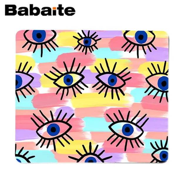 Babaite Top Quality Evil eyes small Mouse pad PC Computer mat Top Selling Wholesale Gaming Pad mouse Lock Edge18x22cm